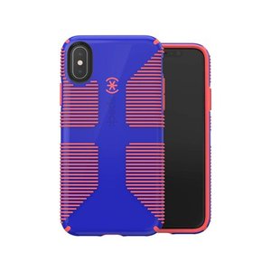 lot 216 image: Speck Candyshell Grip iPhone X XS Cyber Blue Grapefruit Orange 115897-7480