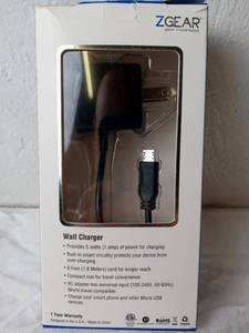 lot 218 image: ZGear Wall Charger 5 Watts 6ft Cable