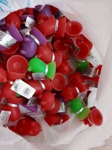lot 248 image: Puppy Pop Sockets Lot of 70 multicolored red purple and green