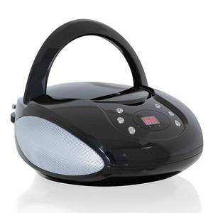 lot 297 image: GPX CD Boombox with AMFM Radio, Black
