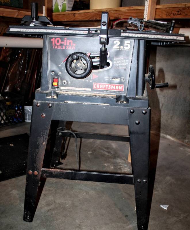 Craftsman 10 inch table online saw 2.5 hp