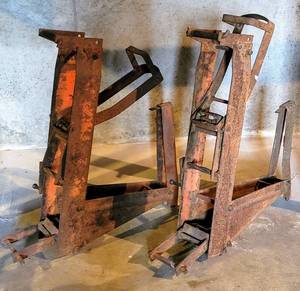 lot 8042 image: (2) Vintage Scaffolding Pump Jacks