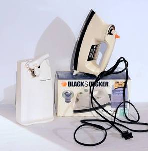 lot 8057 image: Black & Decker Quick N Easy Iron and Hamilton Beach Can Opener