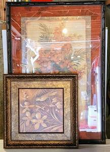 lot 8107 image: (2) Framed Art Home Decor Pieces