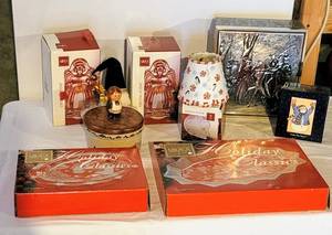 lot 8122 image: Christmas DecorEntertaining Lot - Mikasa Crystal, PartyLite and more...